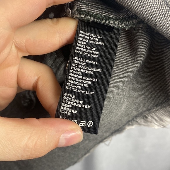 We The Free NWT Sanded Black Distressed Unique Pleated Skirt - Size 26 - Picture 12 of 15